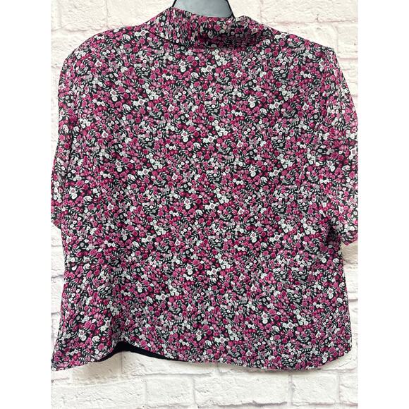 Danny & Nicole Black & Pink 2 PC Women's Midi Skirt & Blouse Set Short Slv 20W - Picture 6 of 6